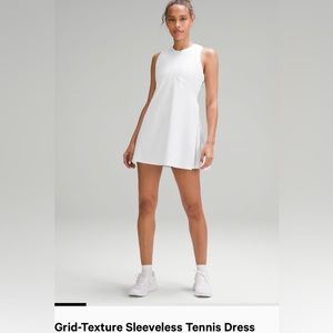 Grid-Texture Sleeveless Tennis 🎾 Dress